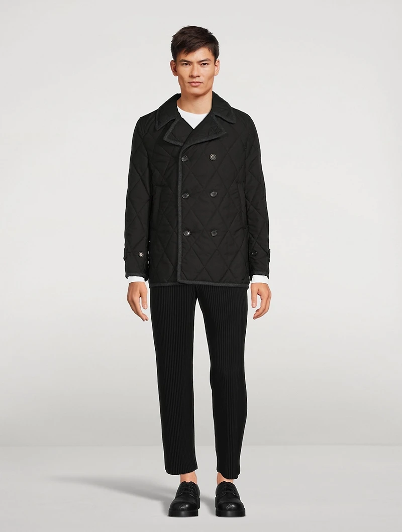 Double-Breasted Quilted Coat