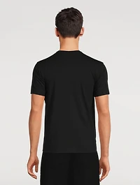 Cotton T-Shirt With Tartan Inlay