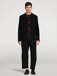 Cotton T-Shirt With Tartan Inlay