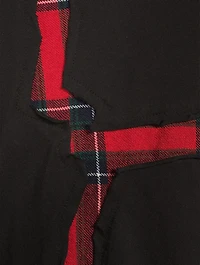 Cotton T-Shirt With Tartan Inlay
