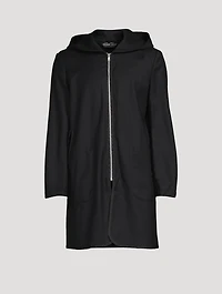 Wool Coat With Zip Hood