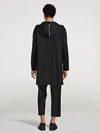 Wool Coat With Zip Hood