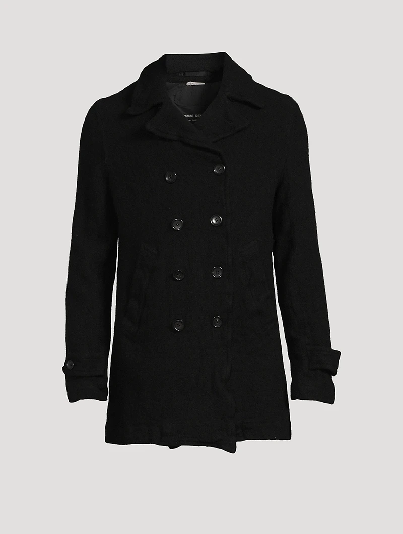 Wool-Blend Double-Breasted Coat