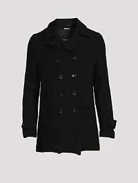 Wool-Blend Double-Breasted Coat