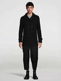 Wool-Blend Double-Breasted Coat