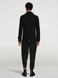 Wool-Blend Double-Breasted Coat