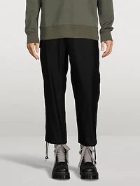 Satin Finish Cotton Cargo Pants