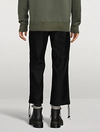 Satin Finish Cotton Cargo Pants