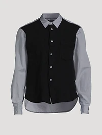 Cotton Mixed Media Shirt
