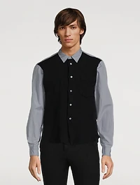Cotton Mixed Media Shirt
