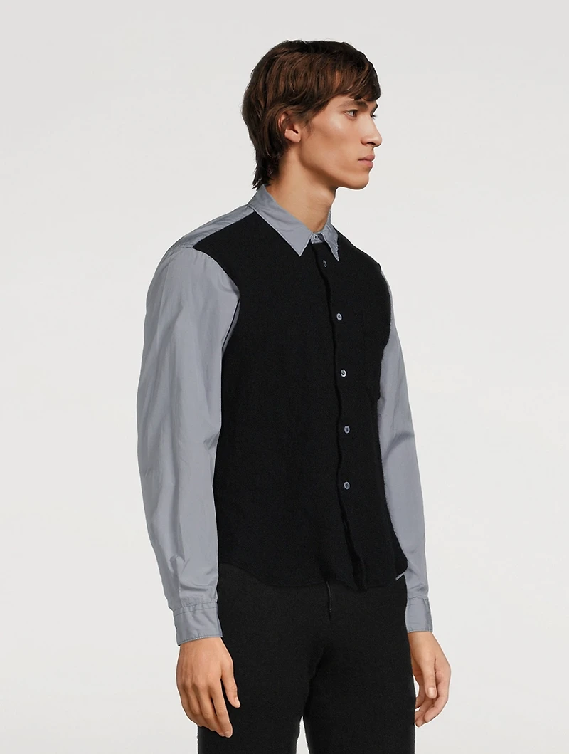 Cotton Mixed Media Shirt