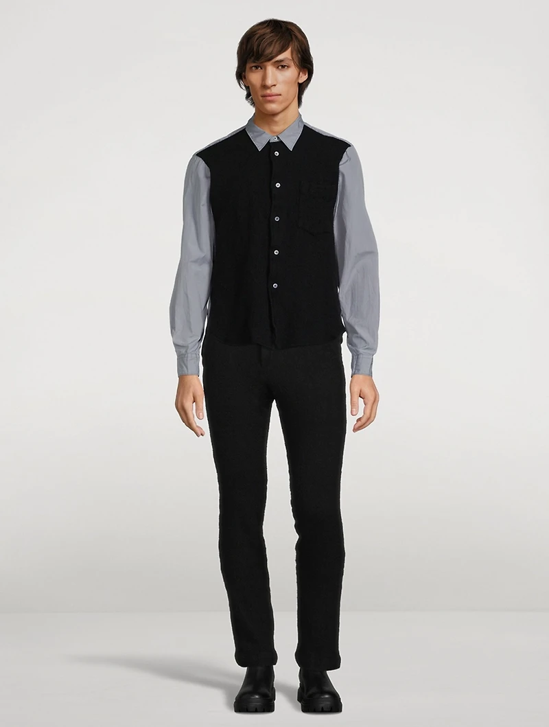 Cotton Mixed Media Shirt