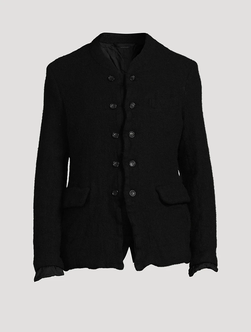 Wool Jacket With Nylon Trim