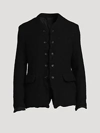Wool Jacket With Nylon Trim