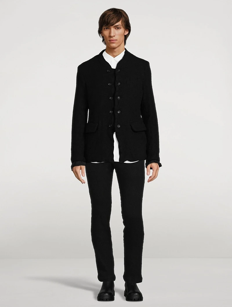 Wool Jacket With Nylon Trim