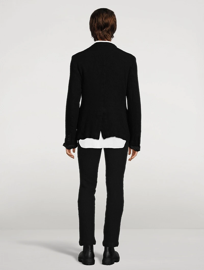 Wool Jacket With Nylon Trim