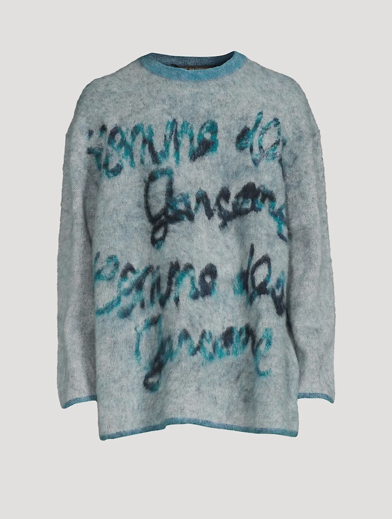 Mohair Sweater With Cursive Logo