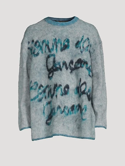 Mohair Sweater With Cursive Logo