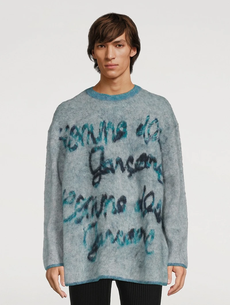 Mohair Sweater With Cursive Logo