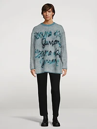 Mohair Sweater With Cursive Logo