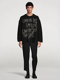 Wool Sweater With Cursive Logo