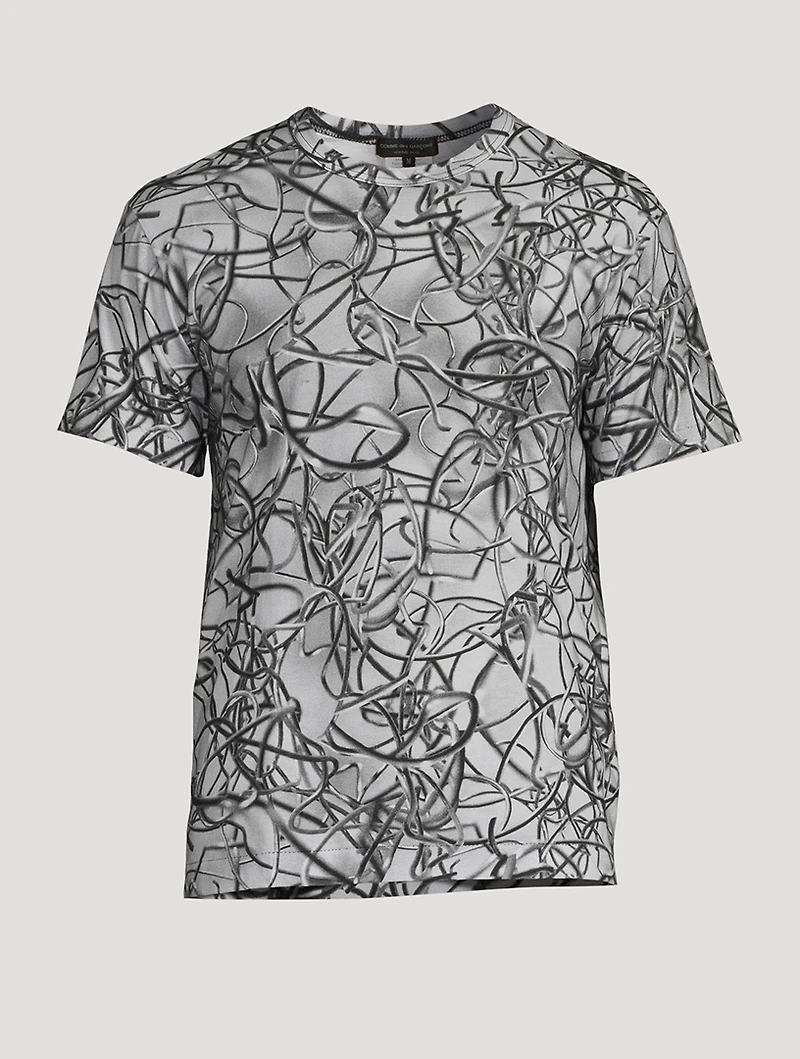 Abstract Cotton Short-Sleeve T-Shirt