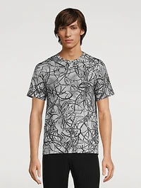 Abstract Cotton Short-Sleeve T-Shirt