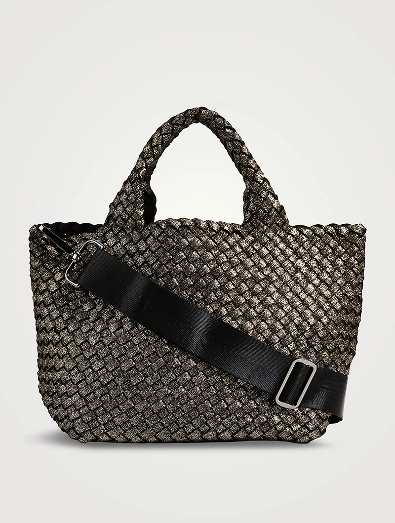 Small St. Barths Metallic Tote Bag