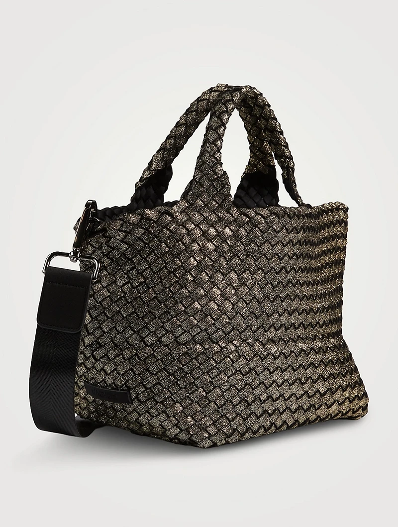 Small St. Barths Metallic Tote Bag