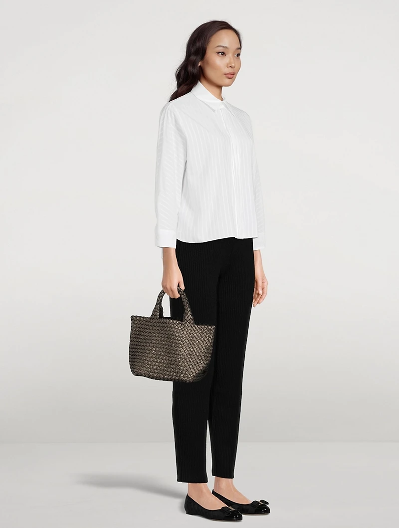 Small St. Barths Metallic Tote Bag