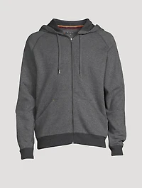 Cotton Waffle Zip Hoodie