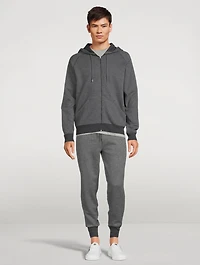 Cotton Waffle Zip Hoodie