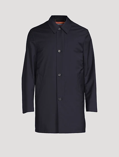 Green Storm System Wool Coat With Vest
