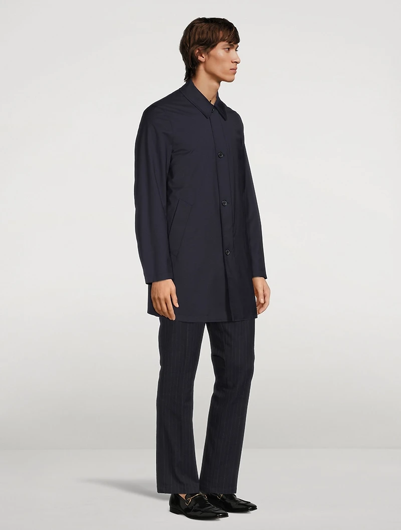 Green Storm System Wool Coat With Vest