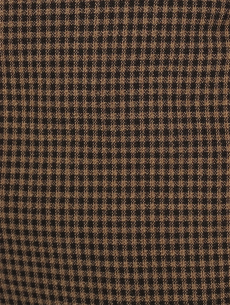 Wool Tailored Pants Check Print