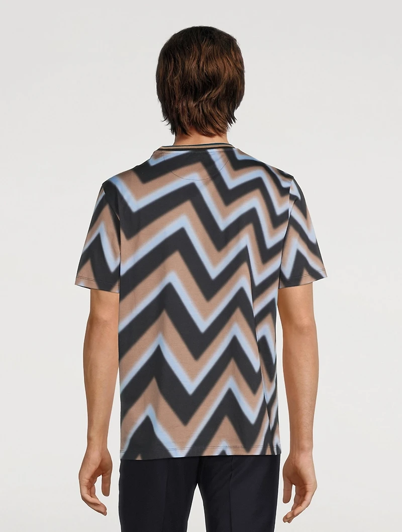 Zig Zag Cotton T-Shirt