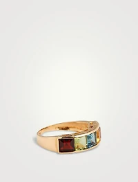 Estate 14K Gold Multi-Gemstone Ring