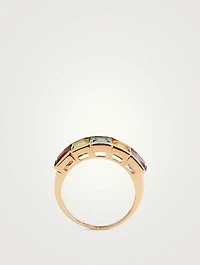 Estate 14K Gold Multi-Gemstone Ring
