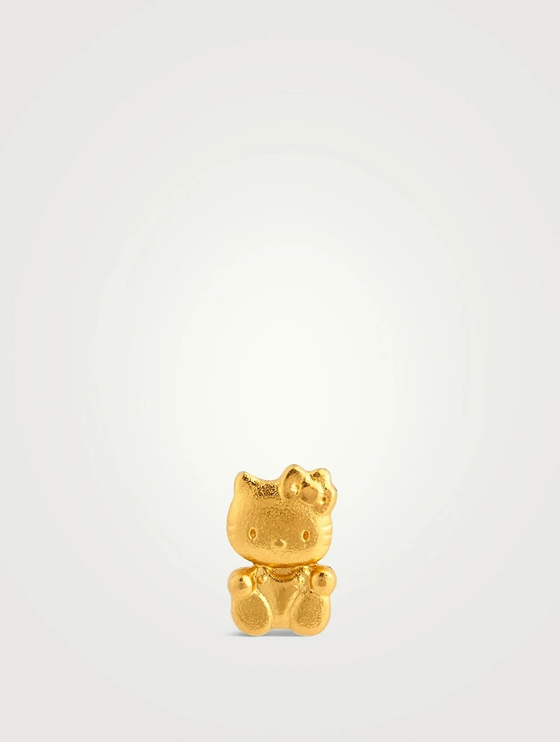 Estate 24K Gold Hello Kitty Stud Earrings