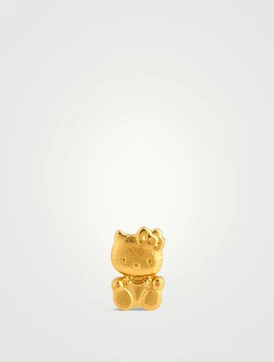 Estate 24K Gold Hello Kitty Stud Earrings