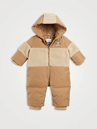 Thomas Bear Appliqué Hooded Snowsuit