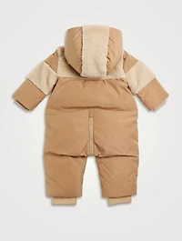 Thomas Bear Appliqué Hooded Snowsuit