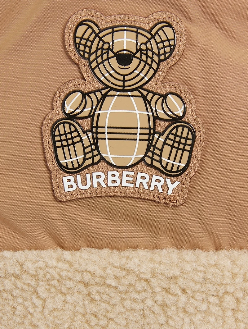 Thomas Bear Appliqué Hooded Snowsuit