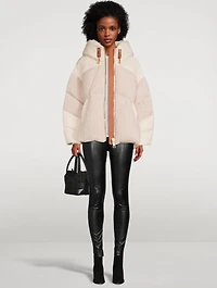 Matignon Cable-Knit Down Puffer Jacket