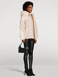 Matignon Cable-Knit Down Puffer Jacket