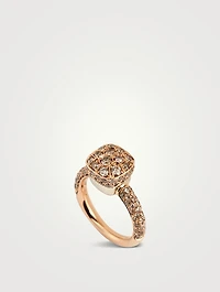 Nudo Classic Solitaire Ring With Brown Diamonds