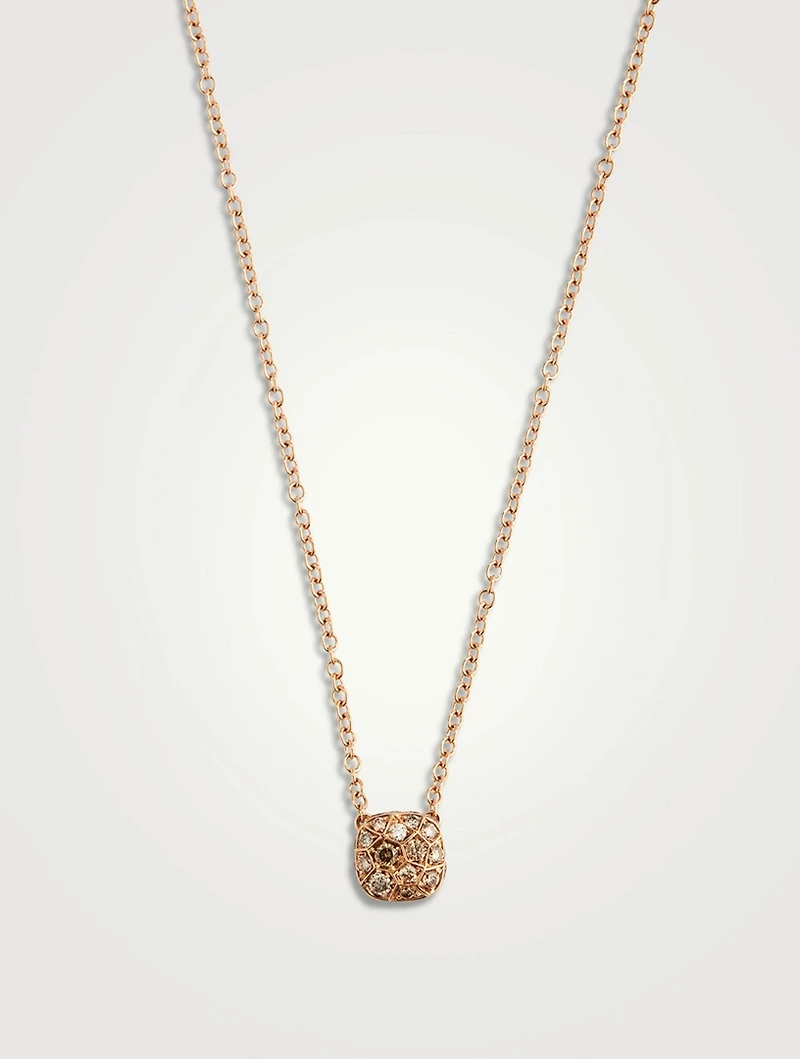 Nudo Solitaire Pendant Necklace With Brown Diamonds