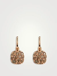 Nudo Solitaire Earrings With Brown Diamonds