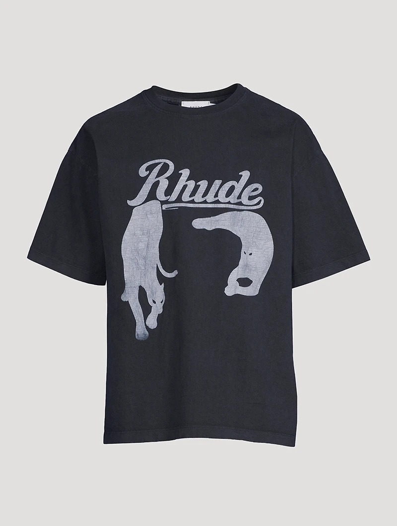 Black Cat Cotton T-Shirt