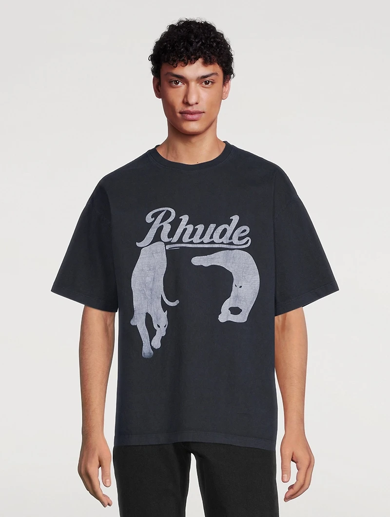 Black Cat Cotton T-Shirt